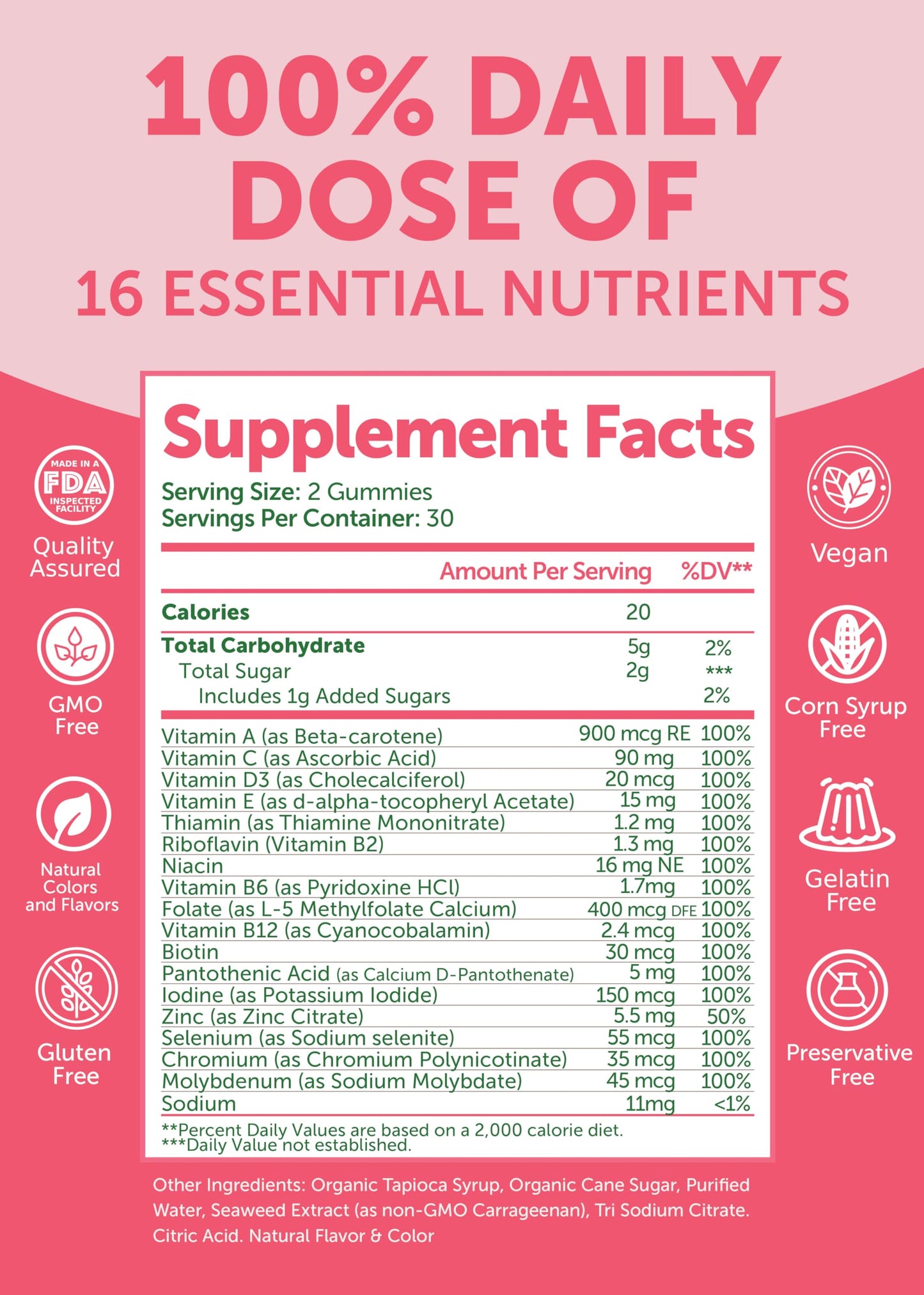 Lunakai USA Made Womens Multivitamin Gummies – Delicious Daily 16 Multi Vitamins for Women – Wellness, Energy & Essential Health Support, 60ct LunakaiBuy Supplements Australia