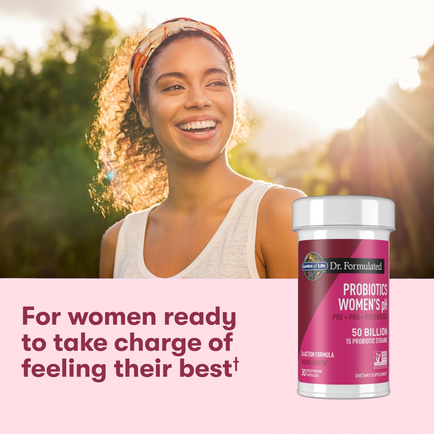Garden of Life Dr Formulated Once Daily 3-in-1 Complete Prebiotics, Postbiotics & Probiotics for Women, PRE + PRO + POSTBIOTIC Supplement for Women’s Digestive