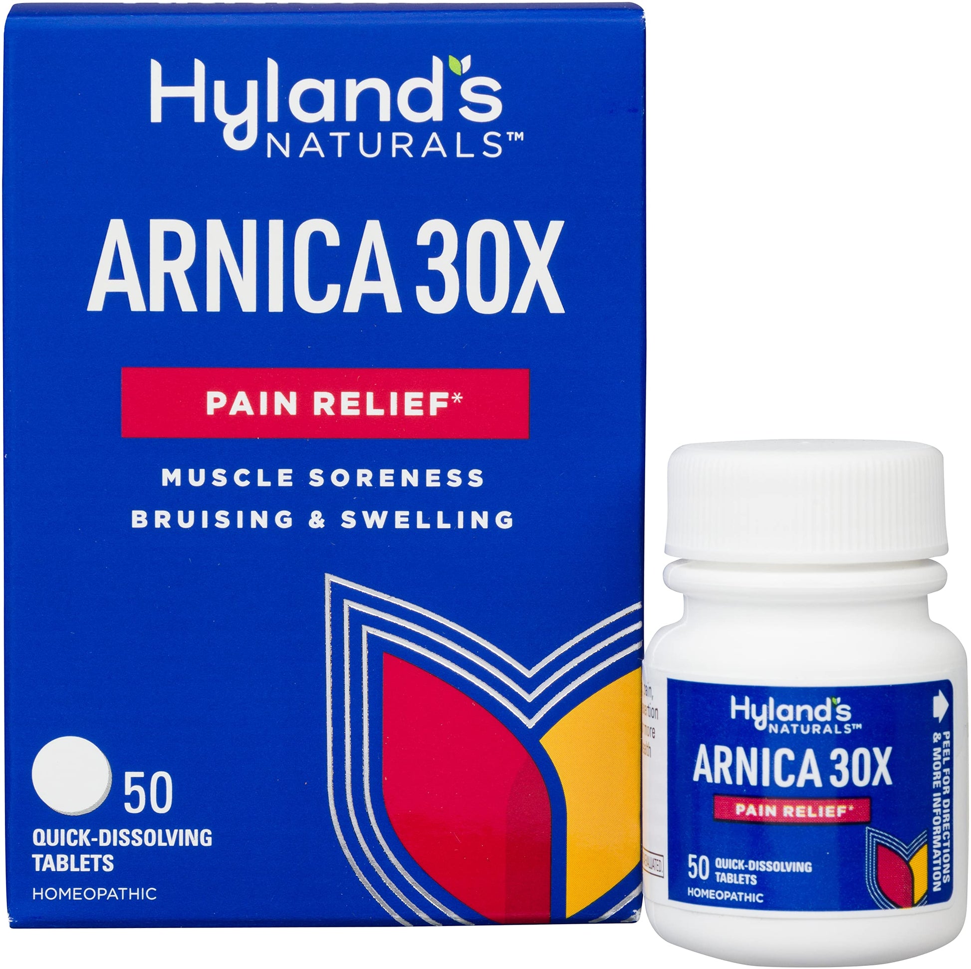 Hyland's Arnica Montana 30x Tablets, Natural Relief of Bruises, Swelling and Muscle Soreness, Quick Dissolving Tablets (Pack of 1, 50 Count Total) Hyland'sBuy Supplements Australia