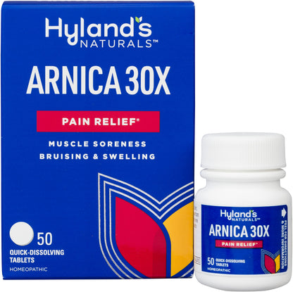Hyland's Arnica Montana 30x Tablets, Natural Relief of Bruises, Swelling and Muscle Soreness, Quick Dissolving Tablets (Pack of 1, 50 Count Total) Hyland'sBuy Supplements Australia