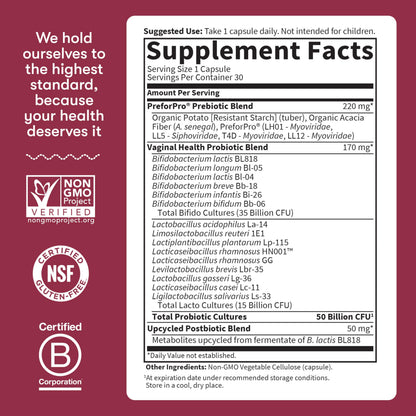 Garden of Life Dr Formulated Once Daily 3-in-1 Complete Prebiotics, Postbiotics & Probiotics for Women, PRE + PRO + POSTBIOTIC Supplement for Women’s Digestive