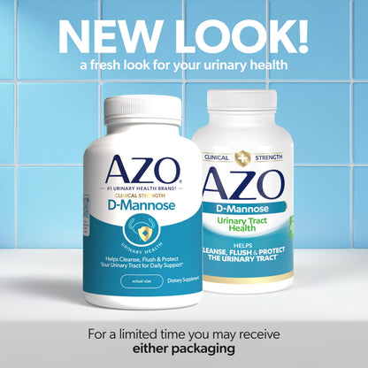 AZO D Mannose Urinary Tract Health, Cleanse, Flush & Protect The Urinary Tract, No.1 Pharmacist Recommended Brand