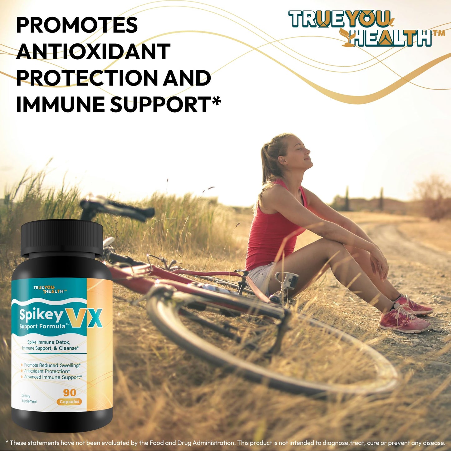 True You Health Spikey VX Support Formula - Our Best Spike Support Formula for Immune System Detox - Daily Zinc Immunity Capsules Vitamin C Immune Boost - Feel The Wellness Spike Detox The Wellness True You HealthBuy Supplements Australia