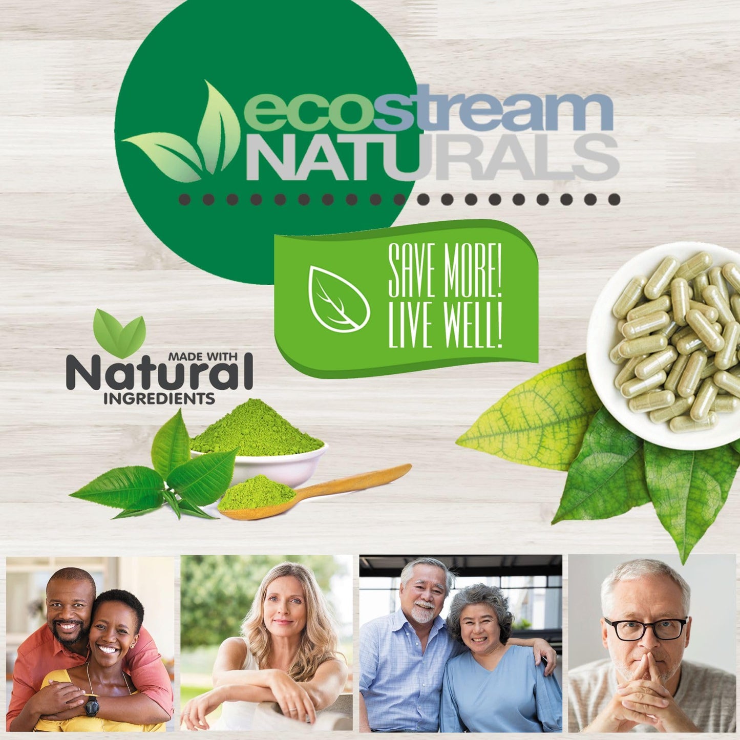 ecostream Naturals Vital First Daily Greens Superfood Powder 50 Whole Super Foods with Spirulina, Chlorella, Flax Seed, Fiber and Enzymes with Organic Greens - 30 Servings ecostream Naturals buy supplements Au
