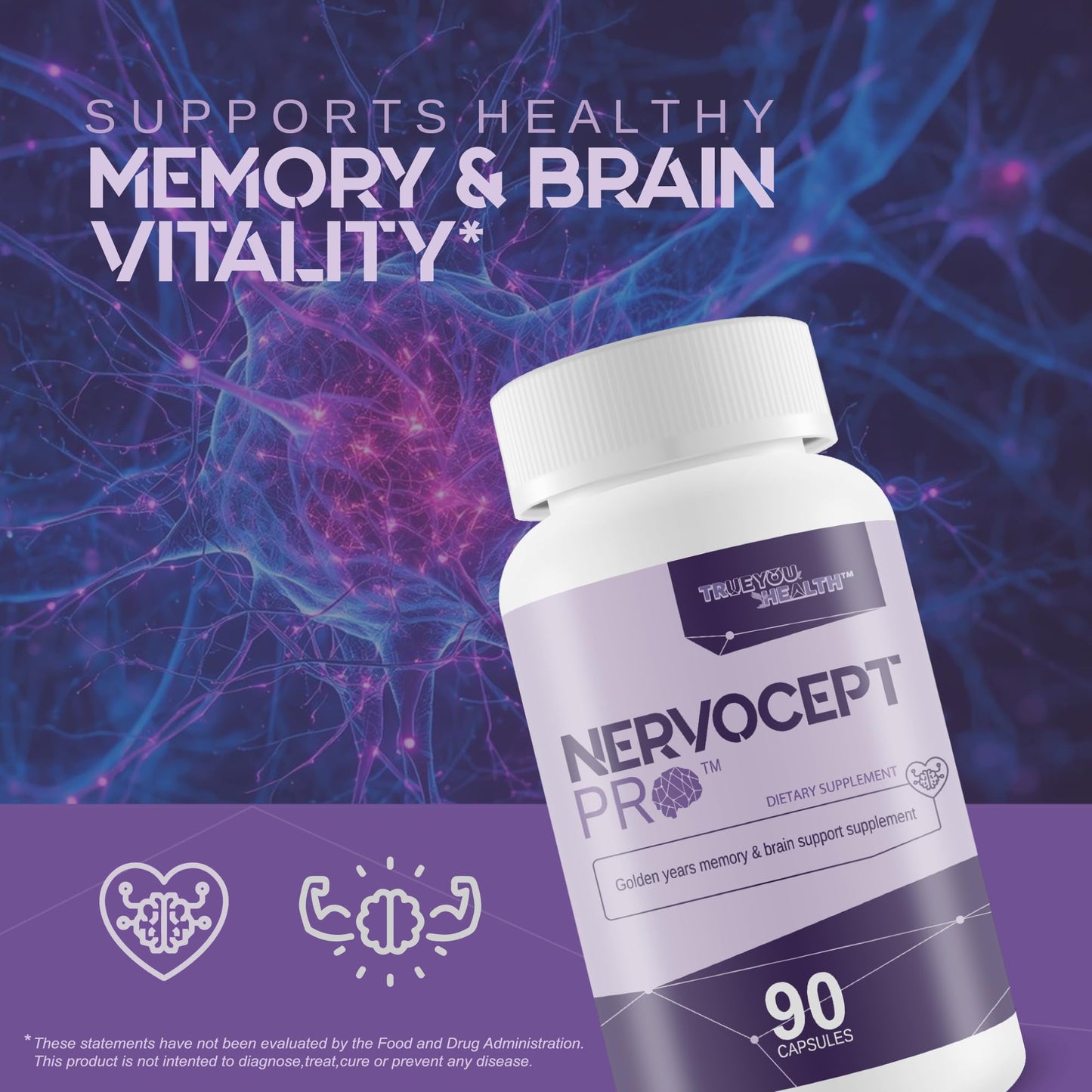 Nervocept Pro - Our Best Nerve Support Capsules - Lions Mane, Magnesium, Vitamin B For Nerve Repair - Vitamin D for Nerves - Lions Mane Memory & Nerve Support - Vitamin B12 Nerve Support True You Health buy supplements Au