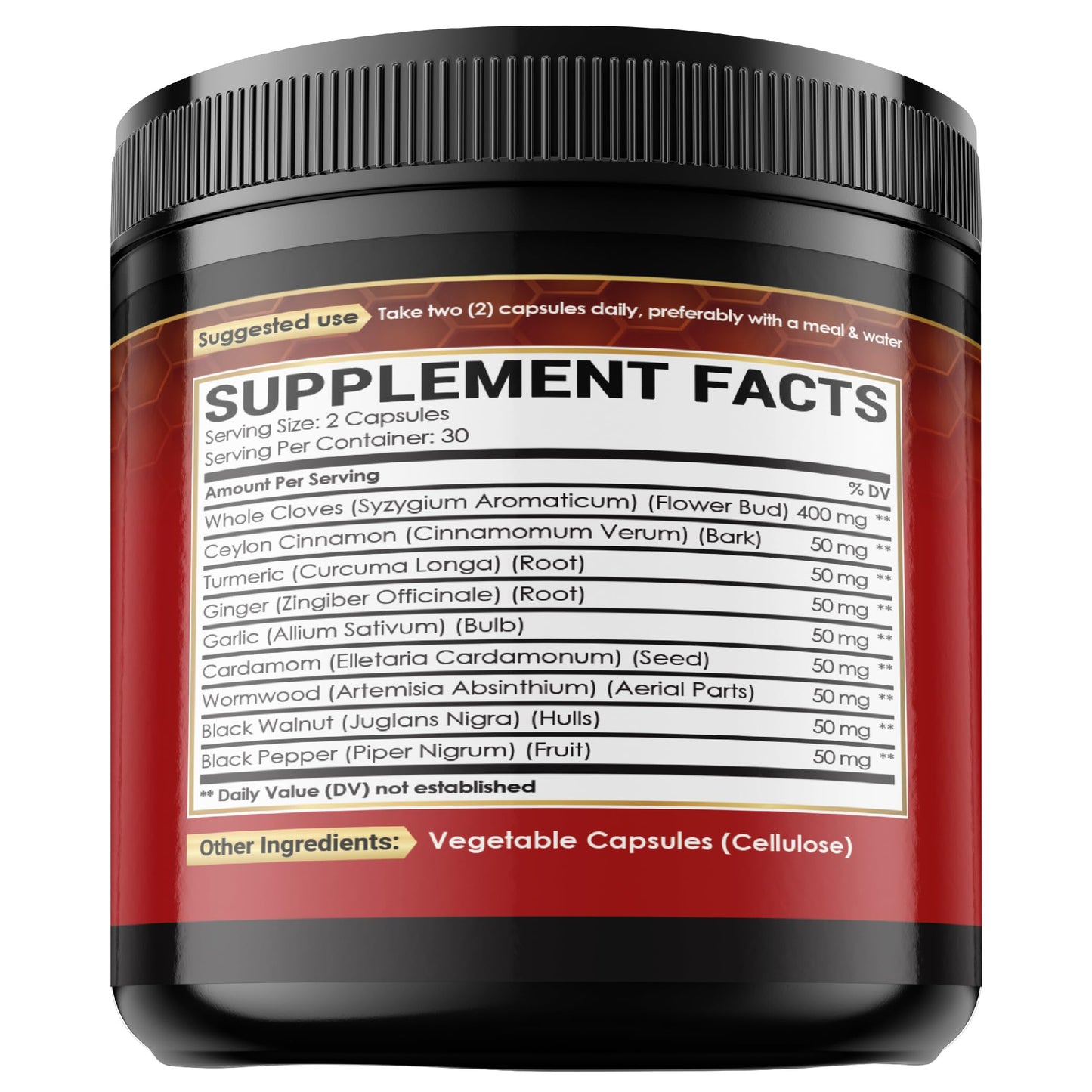 9in1 Clove Supplement Rich in Vitamins & Minerals for Digestive, Immune System, Bone & Heart Health with Cinnamon, Turmeric, Ginger, Cardamom, Garlic, Wormwood, Black Walnut - 60 Capsules - 30 Days NUQIITBuy Supplements Australia