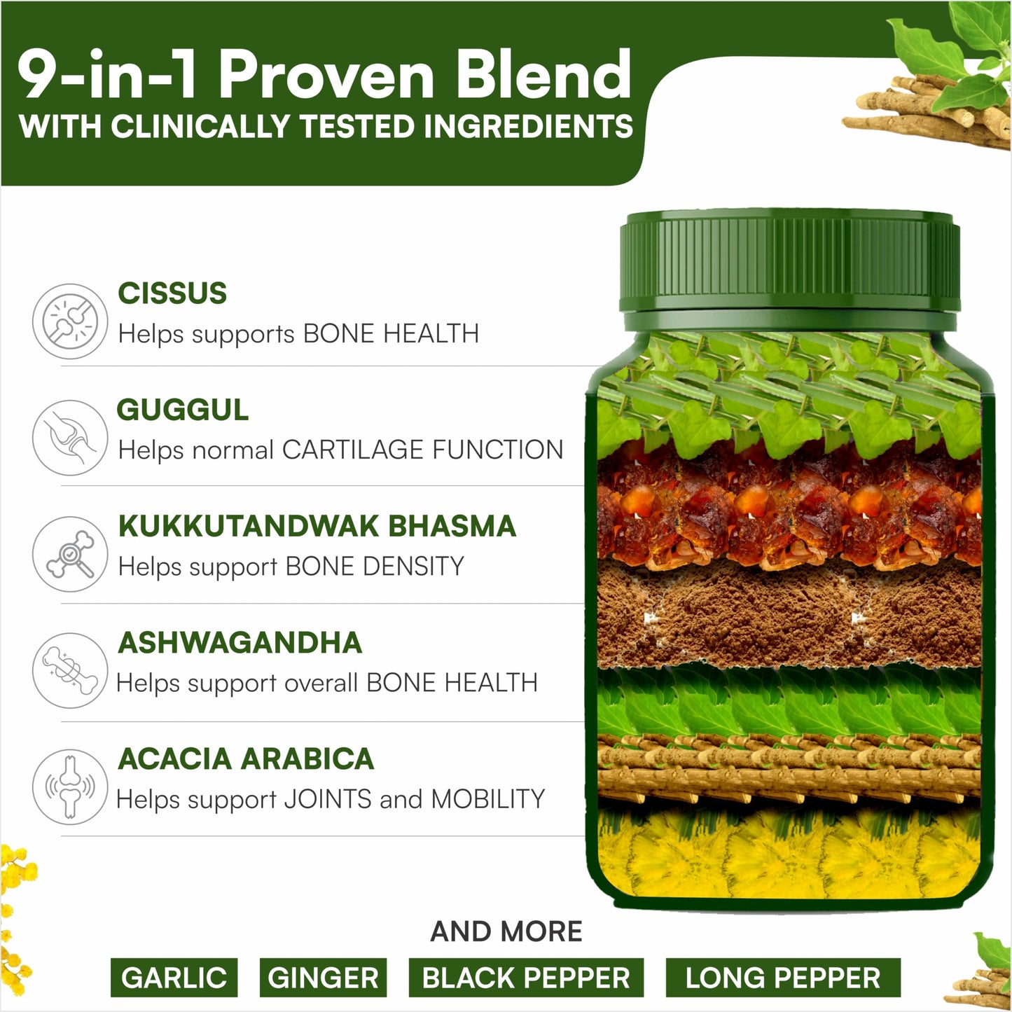 SHREE DHANWANTRI HERBALS SDH Bonartho | Bone & Joint Support Supplement | Move with Comfort & Ease | 60 Caps (1 Mon Supply) SHREE DHANWANTRI HERBALSBuy Supplements Australia
