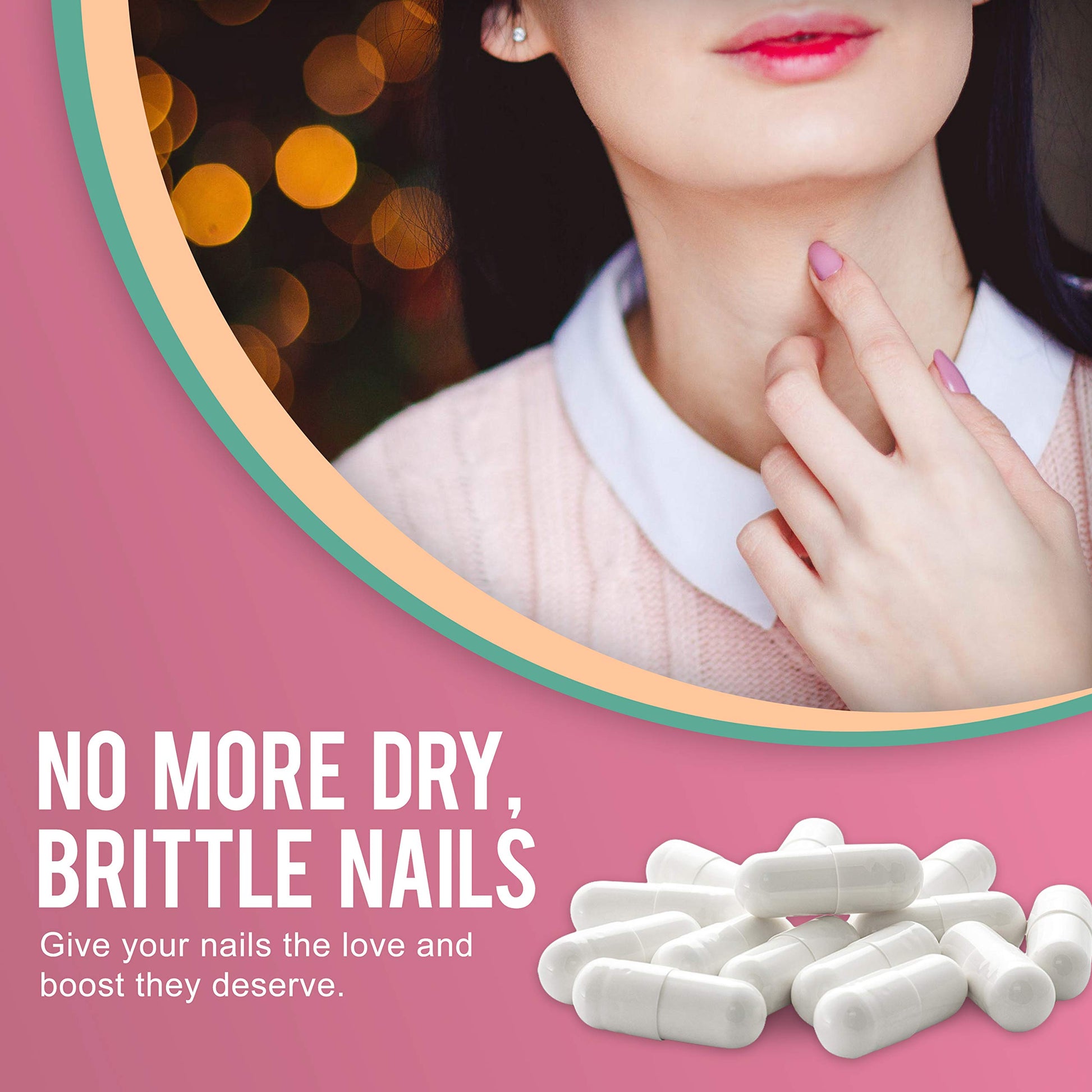 OPTML Hair and Nail Vitamins for Hair Growth and Thickness, Biotin-Infused Hair Pills, Hair Vitamins for Faster Hair Growth and Healthy Nails, for Women and Men, 60 Capsules OPTML buy supplements Au