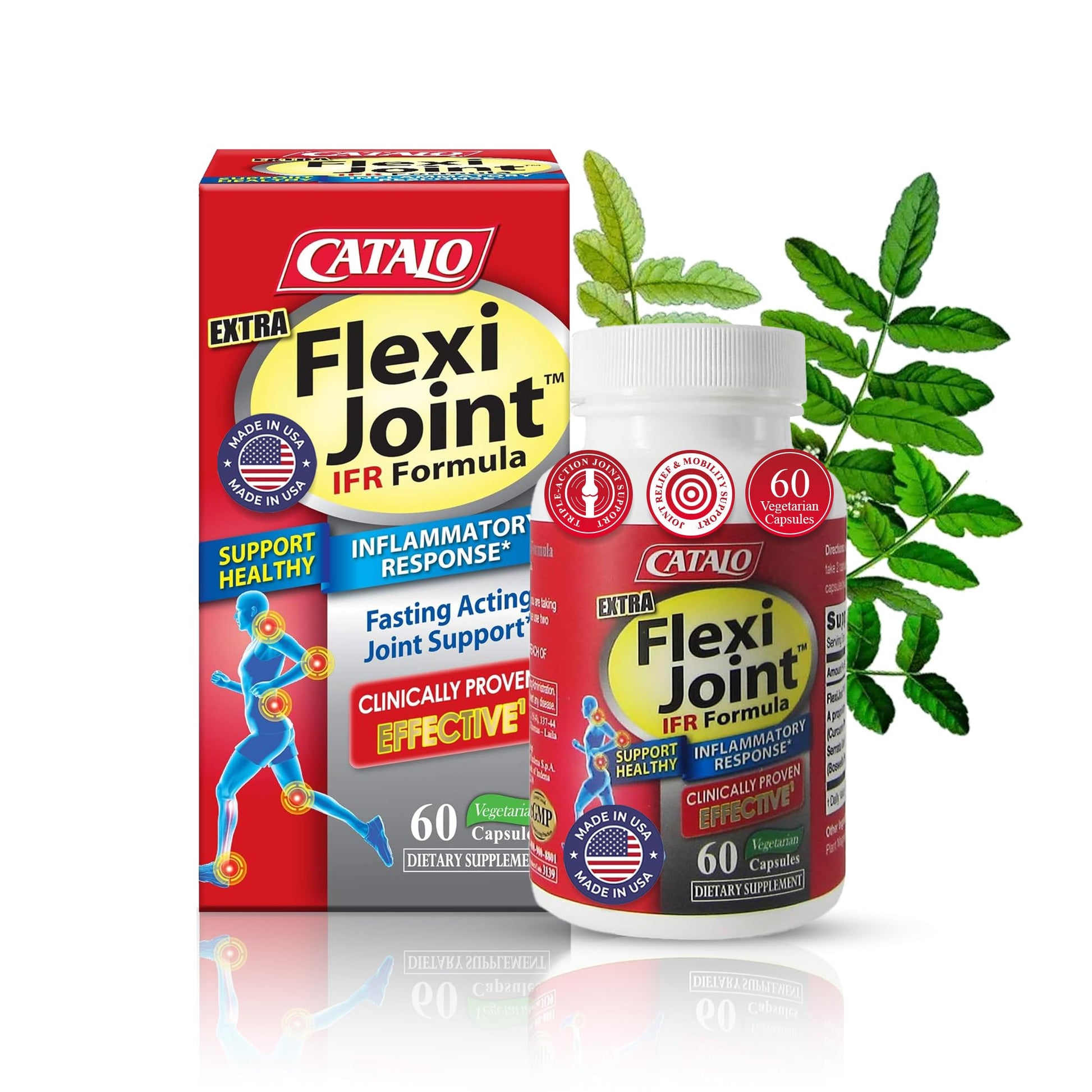 CATALO Extra FlexiJoint IFR Formula – with Meriva Turmeric Phytosome, ApresFlex & Casperome Boswellia – 60 Capsules CATALOBuy Supplements Australia
