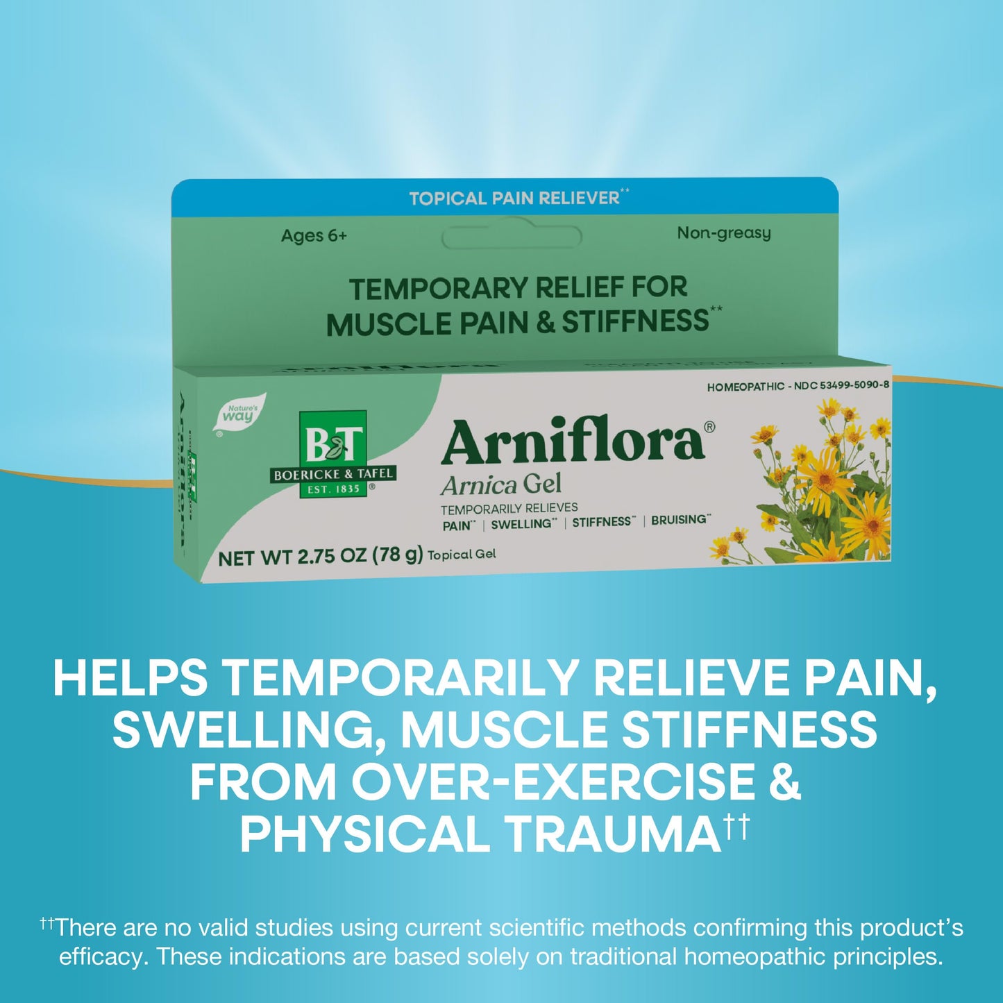 Nature's Way Boericke & Tafel Arniflora Arnica Gel, Temporarily Relieves Pain*, Swelling*, Stiffness*, 2.75 Oz (Packaging May Vary) Nature's WayBuy Supplements Australia
