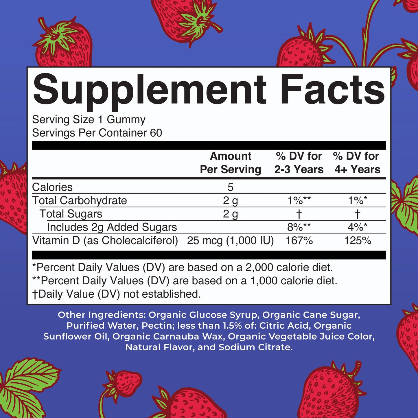 MARYRUTH'S Organic Vitamin D3 Gummies | 1000 IU | USDA Organic | Immune Support| Bone Health | Muscle Function | for Adults & Kids Ages 2+