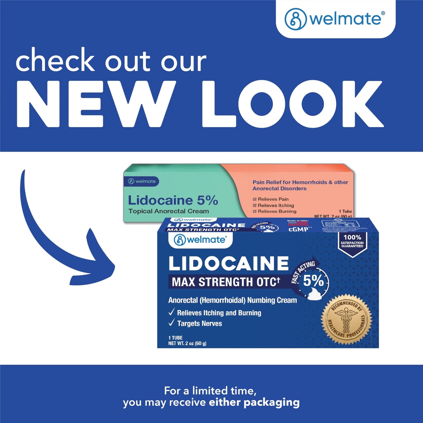 WELMATE 5% Lidocaine Cream for Hemorrhoids – Fast-Acting Lidocaine Numbing Cream & Topical Analgesic Cream for Anorectal Itch Relief, Unscented, Child Resistant Packaging 2 oz (60g) WELMATEBuy Supplements Australia