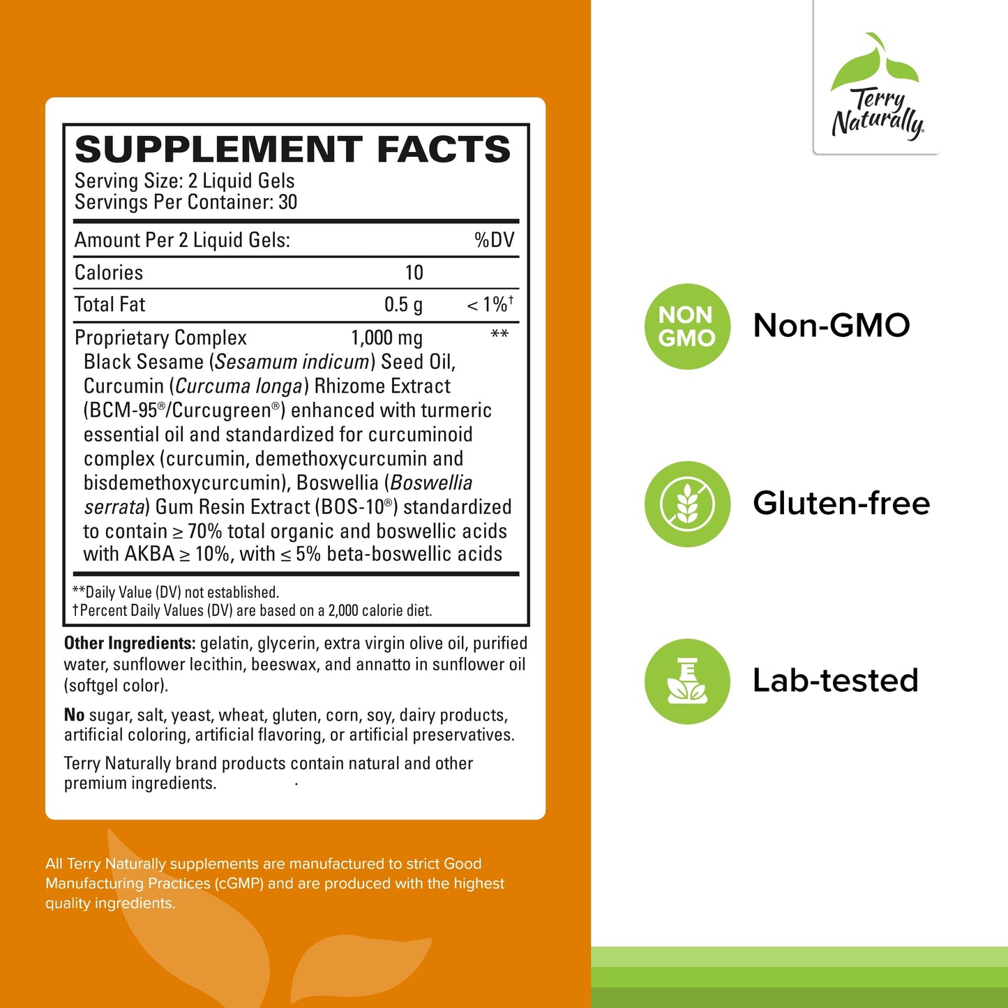 Terry Naturally CuraMed Acute Pain Relief - Supplement with BCM-95 Curcumin & BOS-10 Boswellia - Black Sesame Seed Oil to Support Relief of Occasional Discomfort - 60 Liquid Gels Terry NaturallyBuy Supplements Australia