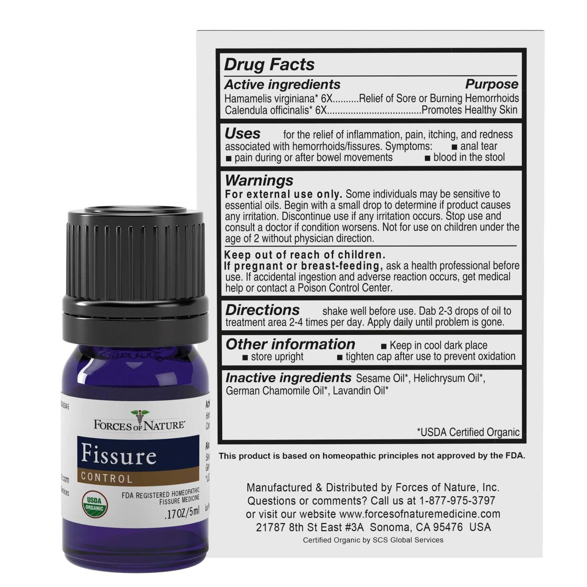 Forces of Nature Hemorrhoid Control Extra Strength (5ml) + Organic Fissure Care (5ml) | Virtual Bundle Forces of NatureBuy Supplements Australia