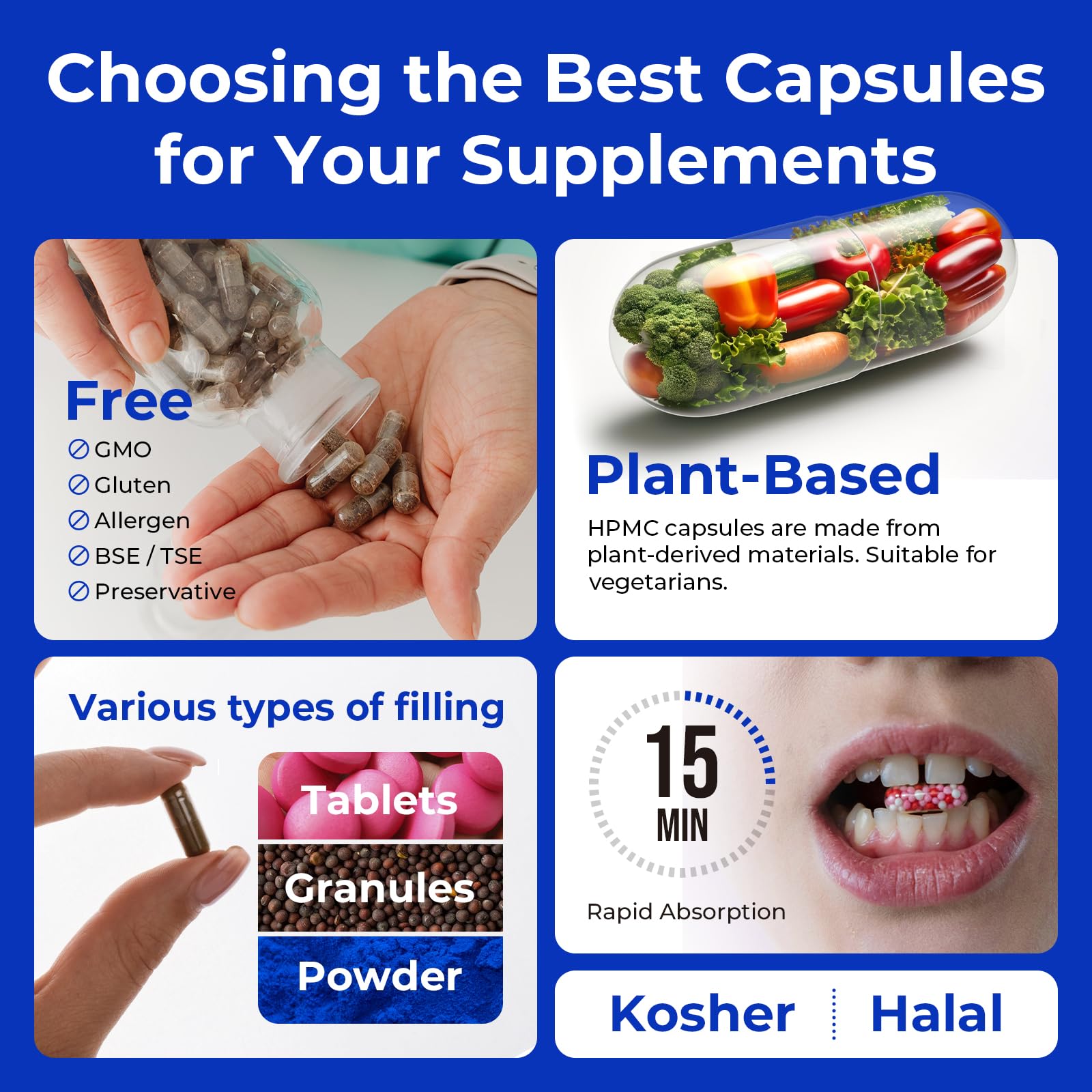 ATLEMISME Empty Vegan Capsules Size 3 - Vegan Capsules DIY Vegetable Capsule Filling - Veggie Caps with 2 Micro Lab Spoons for Capsule Filling ATLEMISMEBuy Supplements Australia