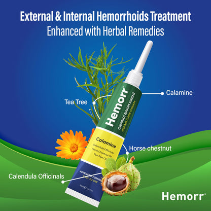 Hemorr Hemorrhoid Treatment Cream with Horse Chestnut, Calendula Oil, Zinc Oxide & Tea Tree Oil – Fast Relief for Pain, Swelling, Itching & Discomfort – Natural Healing & Soothing Formula 1.69 Oz HemorrBuy Supplements Australia