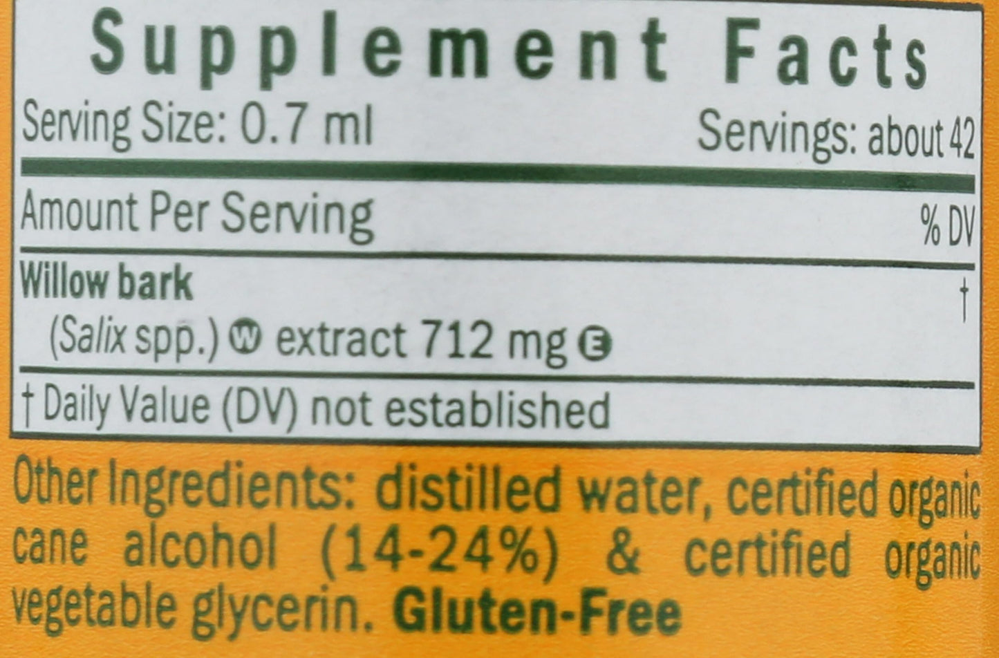 Herb Pharm Willow Bark Liquid Extract for Minor Pain - 1 Ounce (DWILL01) Herb PharmBuy Supplements Australia