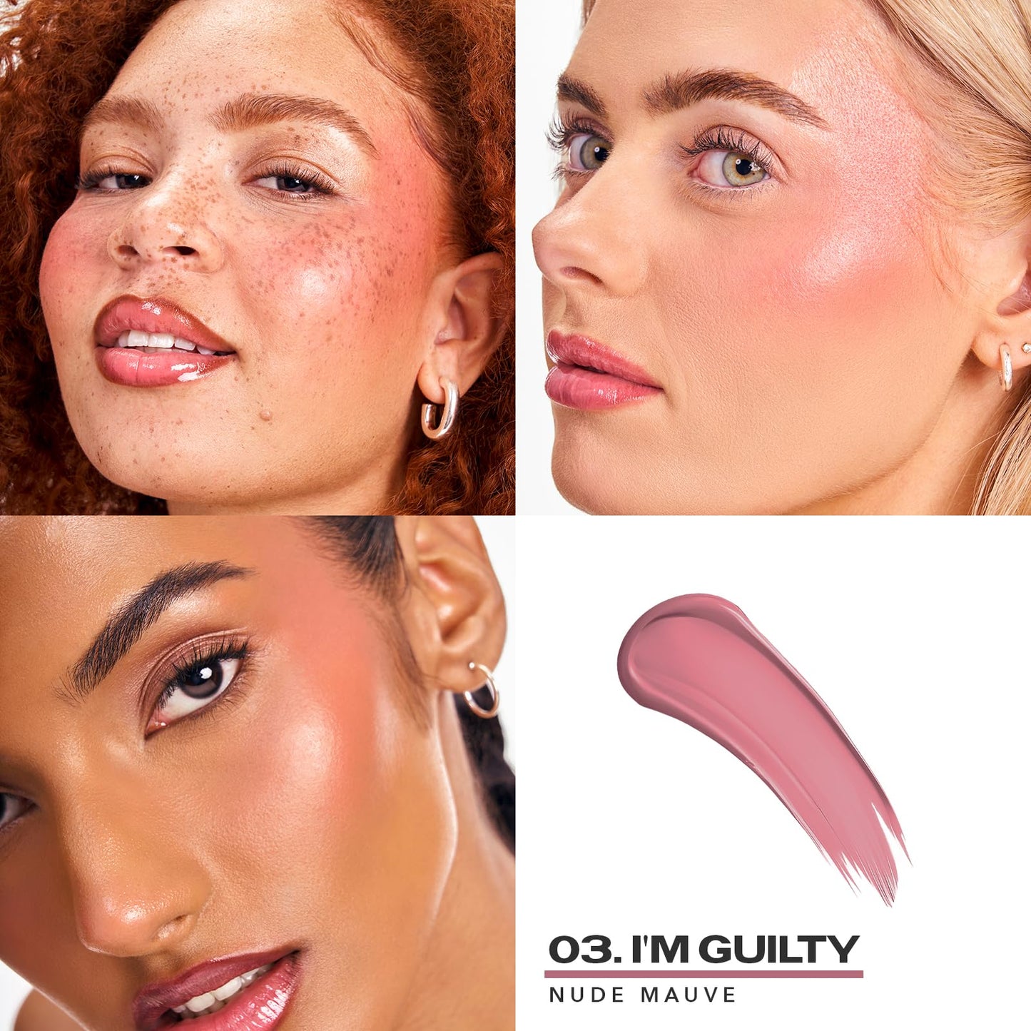 Sacheu Cheek STAY-N Liquid Blush for Cheeks — High Pigment, Buildable, Lightweight Cream Blush for Dewy & Radiant Flushed Cheeks — Long-lasting & Cruelty Free, I'm Guilty SacheuBuy Supplements Australia