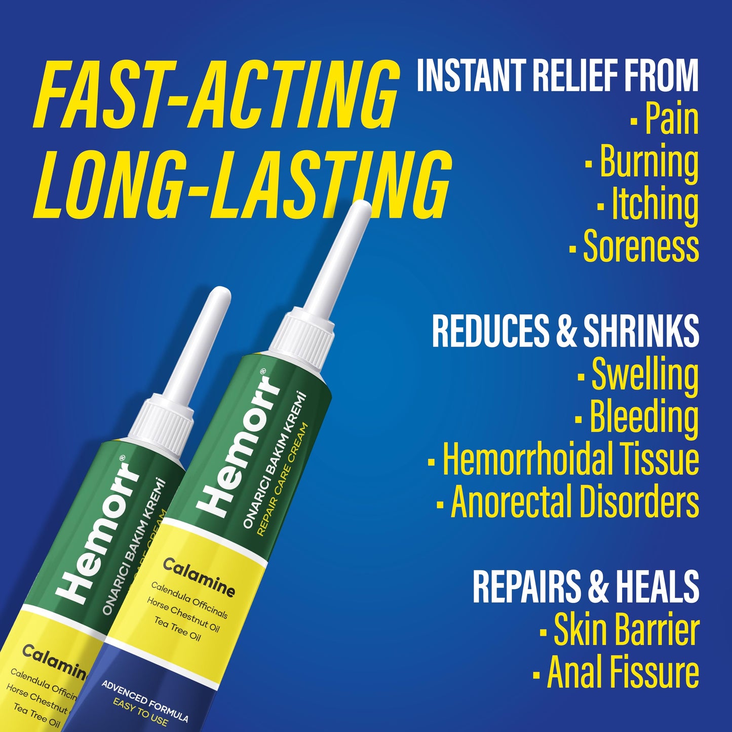 Hemorr Hemorrhoid Treatment Cream with Horse Chestnut, Calendula Oil, Zinc Oxide & Tea Tree Oil – Fast Relief for Pain, Swelling, Itching & Discomfort – Natural Healing & Soothing Formula 1.69 Oz HemorrBuy Supplements Australia