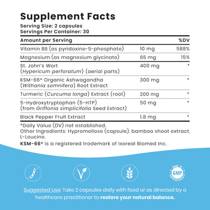 Ultisana UltiChill Stress Relief Supplement, Non-Drowsy | for Enhanced Mood, Immune Booster & Sleep Support | Magnesium Glycinate, Vitamin B6, KSM-66 Ashwagandha, Turmeric & 5-HTP | Non-GMO, 60 Count UltisanaBuy Supplements Australia