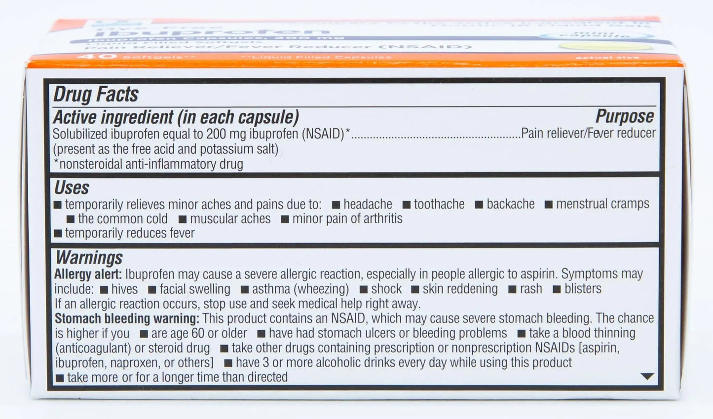 Quality Choice Ibuprofen 200 mg Liquid Gels 40 Count Easy to Swallow Pain Reliever and Fever Reducer for Headache Toothache Backache Menstrual Cramps Muscle Aches Minor and Pain Quality ChoiceBuy Supplements Australia