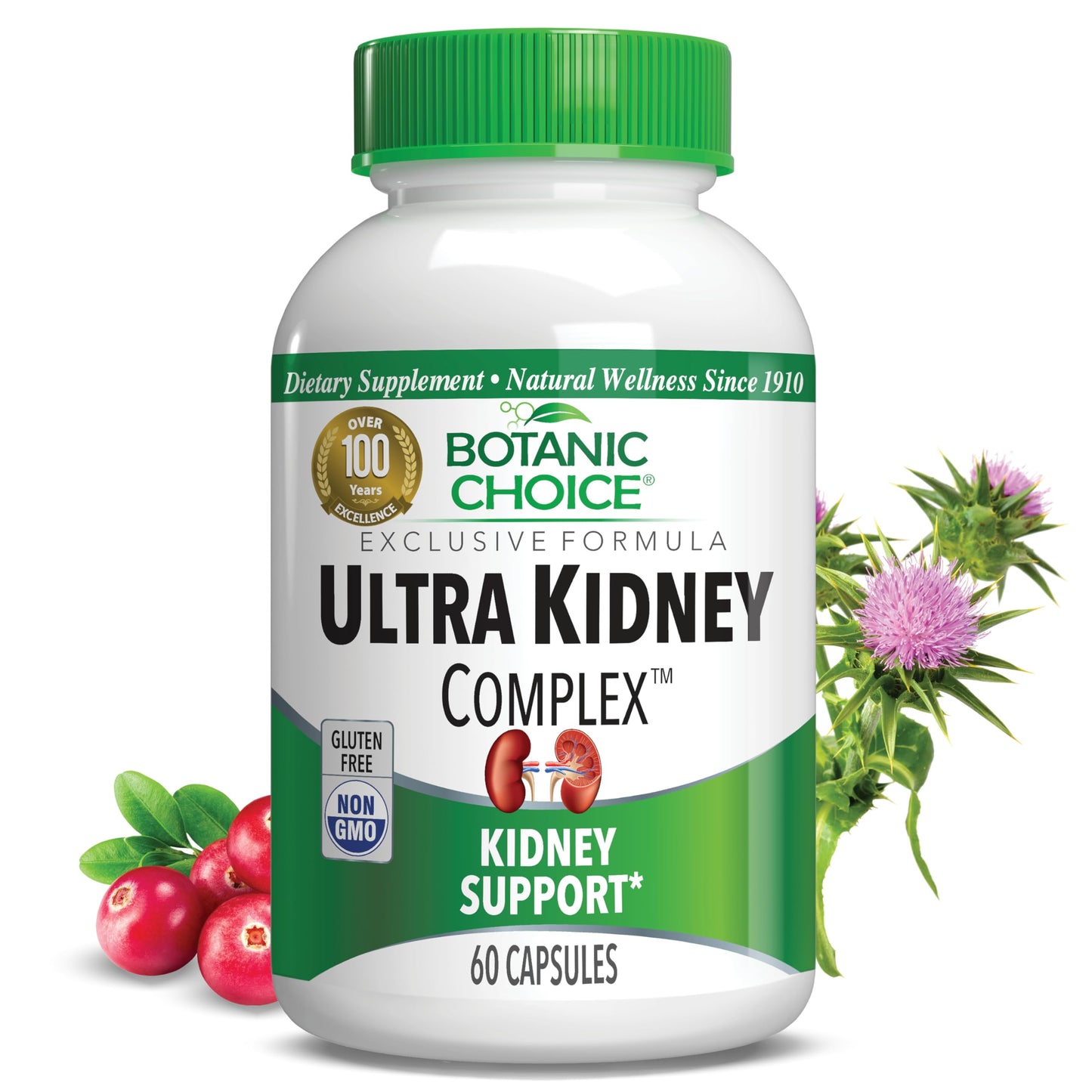 Botanic Choice Ultra Kidney Complex - Optimal Kidney Support with Milk Thistle, Green Tea & More- 60 Capsules Botanic ChoiceBuy Supplements Australia
