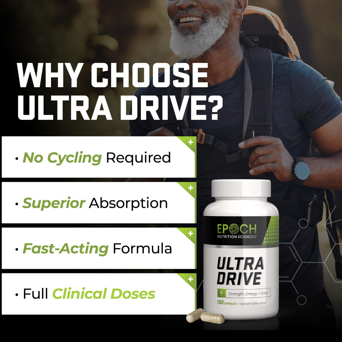 Epoch Nutrition | Ultra Drive – Advanced Performance Formula | Supports Energy, Endurance, and Healthy Circulation | with Tongkat Ali, Icariin & Nitric Oxide Support Epoch Nutrition SciencesBuy Supplements Australia