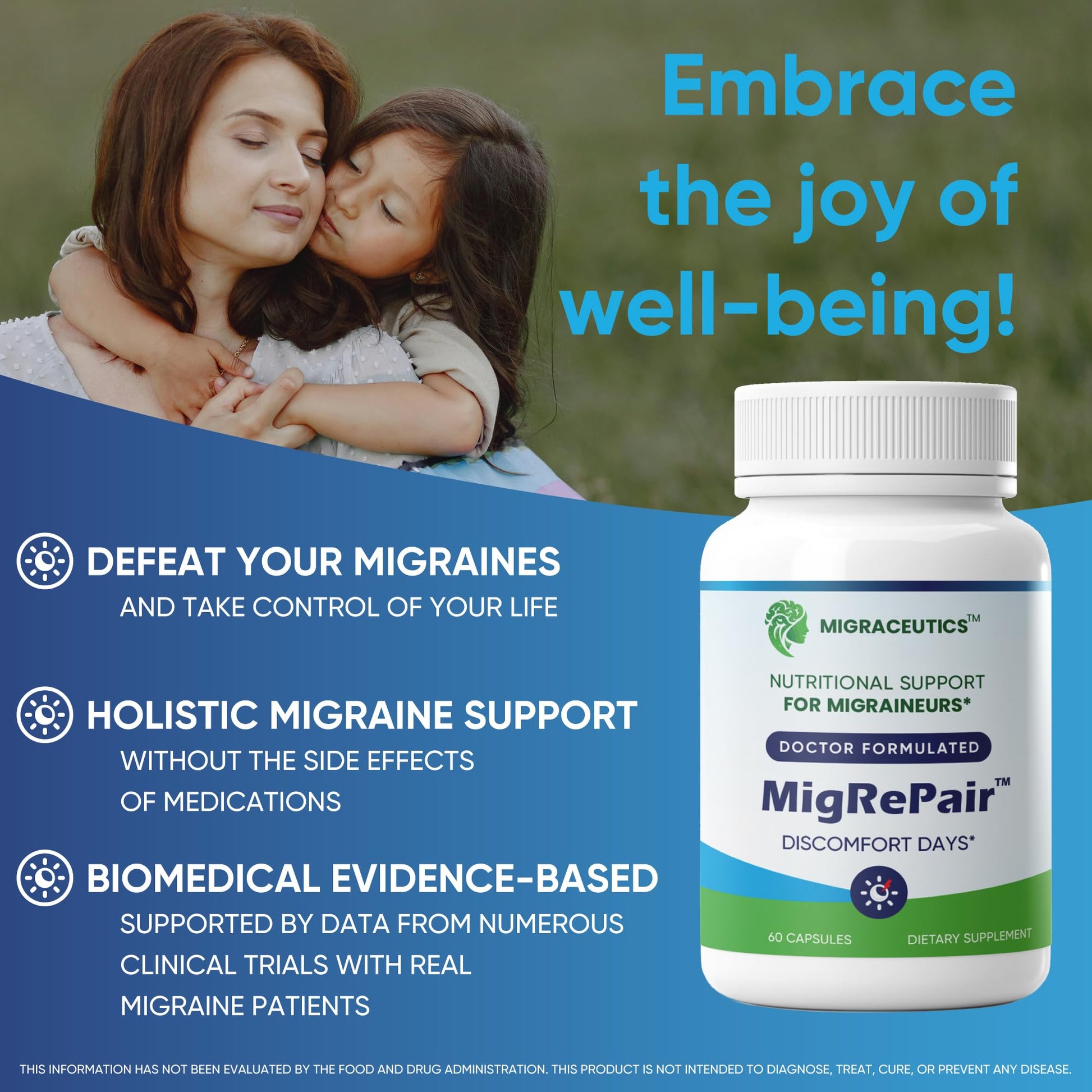 MigRePair | Doctor Formulated Natural Herbal Supplement for Migraine Relief Needs | Supports Relief During Migraine Discomfort (Ictal Phase) MigraceuticsBuy Supplements Australia