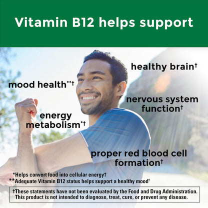 Nature Made Vitamin B12 Gummies 1000 mcg per serving, Dietary Supplement for Energy Metabolism Support, B12 Vitamins
