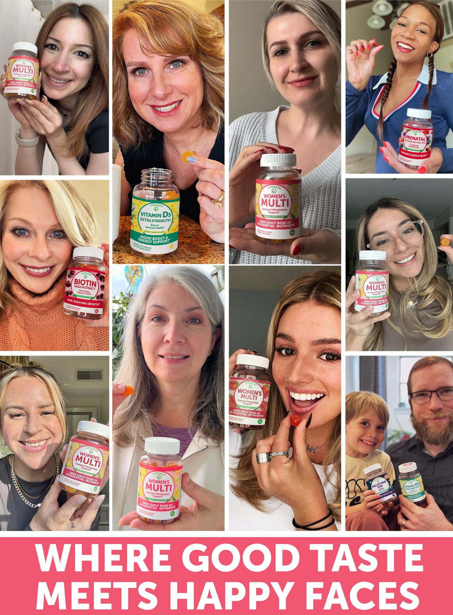 Lunakai USA Made Womens Multivitamin Gummies – Delicious Daily 16 Multi Vitamins for Women – Wellness, Energy & Essential Health Support, 60ct LunakaiBuy Supplements Australia