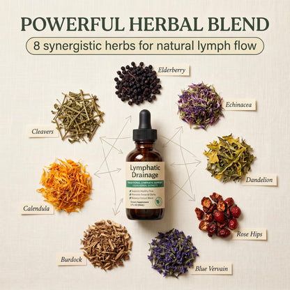 EYUTRD Lymphatic Drainage Drops,1200mg Herbal Blend with Elderberry & Echinacea Dandelion，– Supports Lymphatic Drainage, Immune System & Detox.2 fl.oz (1pcs) EYUTRD buy supplements Au