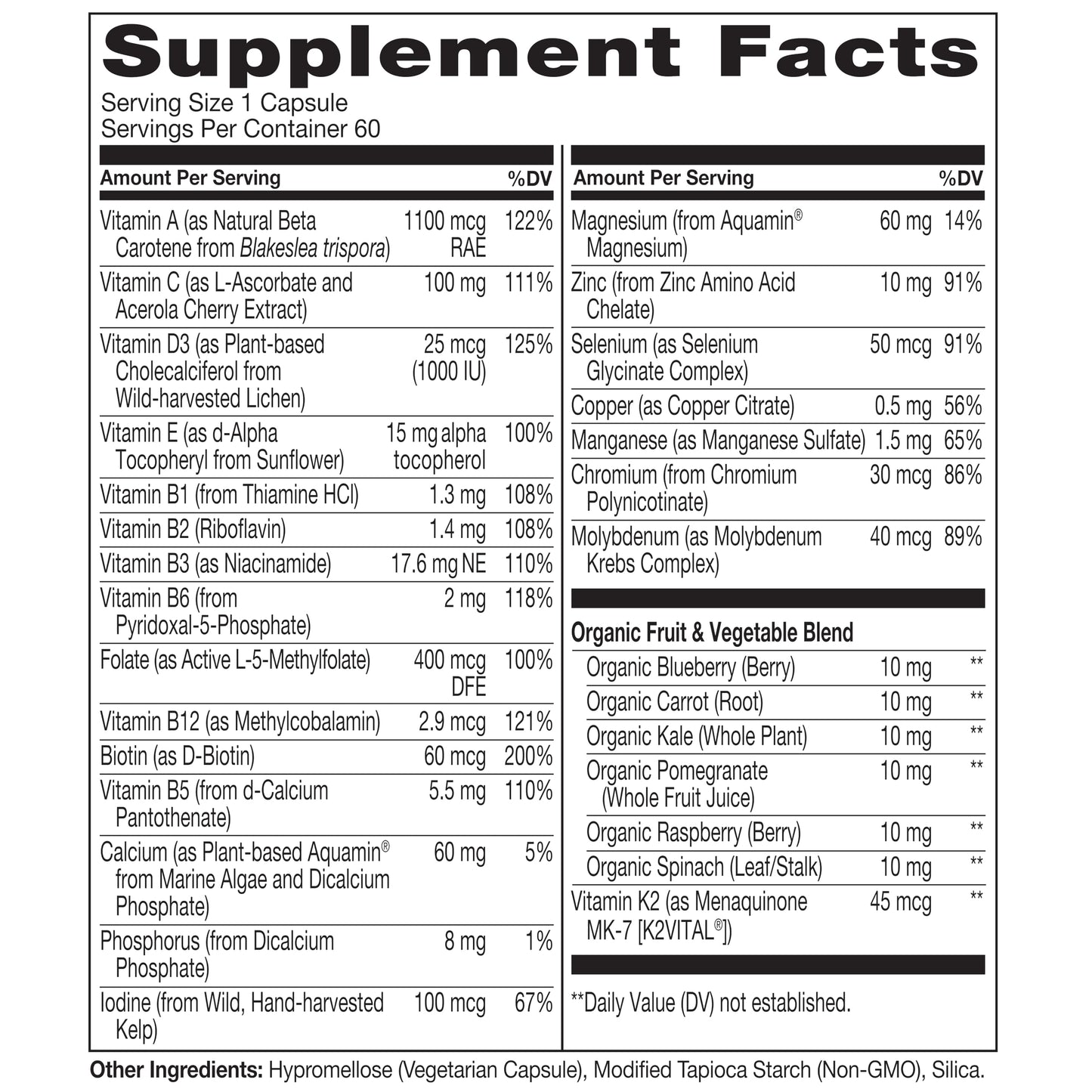 NATURELO Mens Multivitamins for Men 50+ - One Daily Multivitamin for Men with Vitamins, Minerals & Organic Whole Foods, Boost Energy & Health, Non-GMO, 60 Vegetarian Capsules NATURELOBuy Supplements Australia