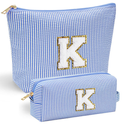 YOOLIFE Birthday Gifts for Teen Girls Kids Initial Makeup Bag | Teen Girl Gift Trendy Stuff | Travel Makeup Bag Toiletry Bags | Gifts for 3 4 5 6 7 8 9 10 11 12 13 Year Old Girl Blue K YOOLIFEBuy Supplements Australia