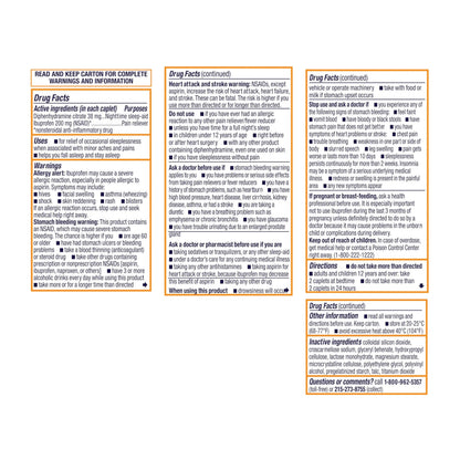 Motrin PM Pain Relief Caplets with 200 mg Ibuprofen & 38 mg Diphenhydramine Sleep Aid, Nighttime Pain Reliever for Minor Aches & Pains Helps You Fall Asleep & Stay Asleep, 20 ct MotrinBuy Supplements Australia